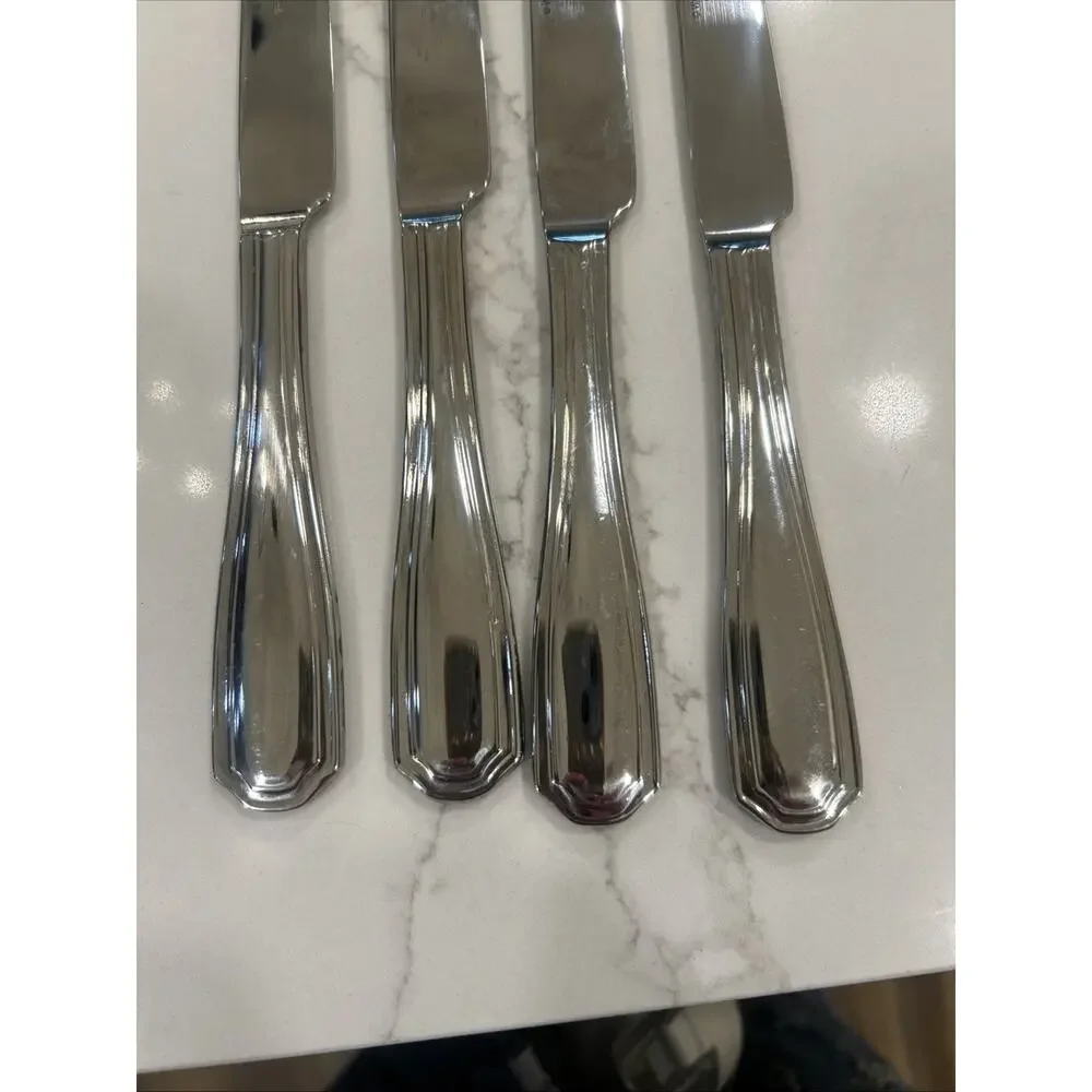 Wallace ARLINGTON Stainless‎ Flatware Set of 3 Dinner Knives 9” Glossy Outline